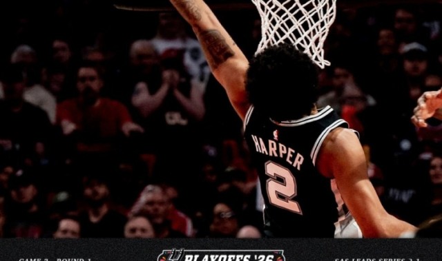 开云体育官网-下半场主导逆转！马刺官方晒赢球海报 哈珀飘逸隔扣入镜