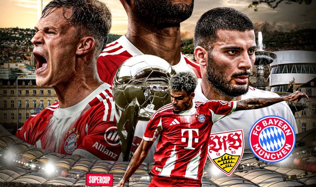 拜仁发布德超杯预热海报：新援迪亚斯、塔C位出镜